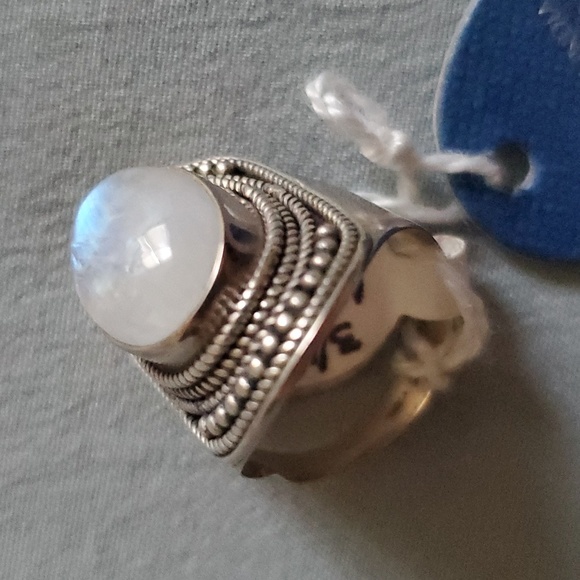 SG's Rainbow Moon Stone Ring made in India - Picture 2 of 16